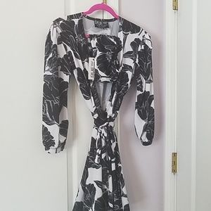 Rue 107 Orchid Print Dress (with Bandeau)